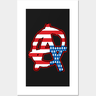 Anarchy (In Distress US Flag Version) Posters and Art